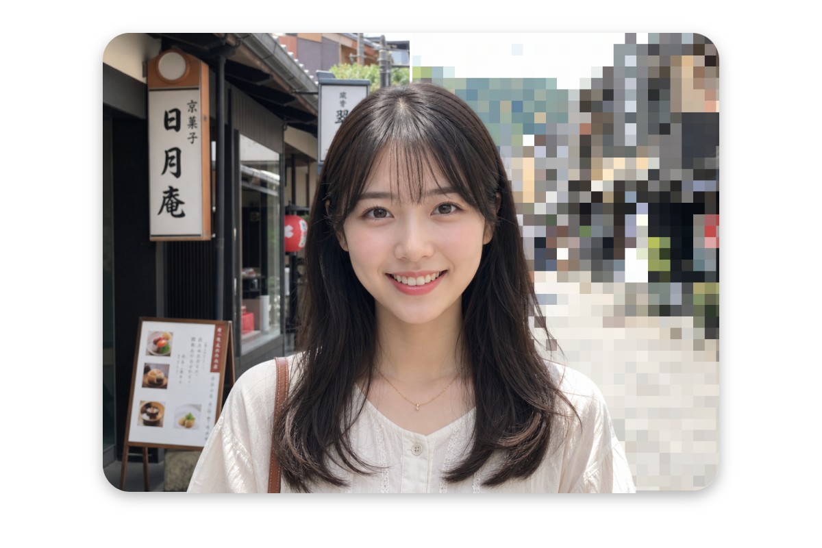 背景モザイク・ぼかし加工