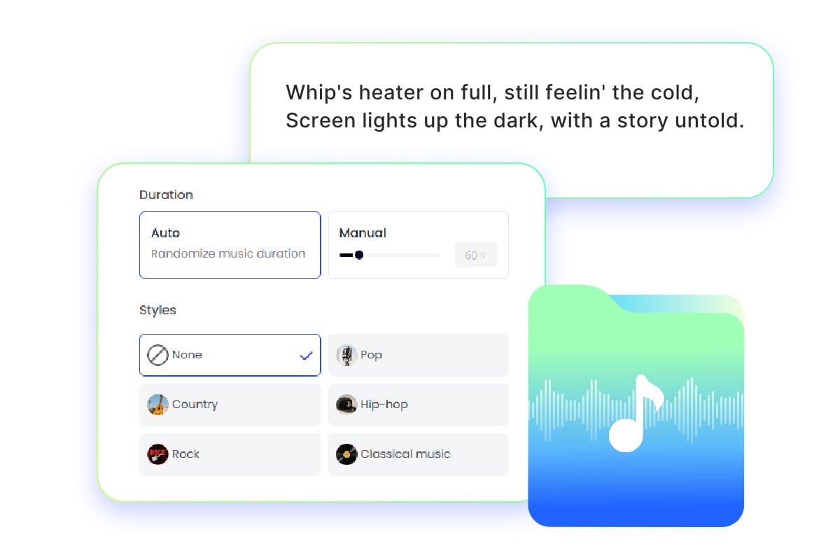 Instantly generate drill songs with AI using the generated lyrics