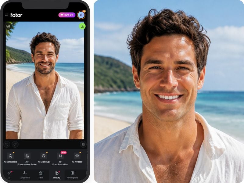 Kein bart filter app fuer mobile nutzung von fotor