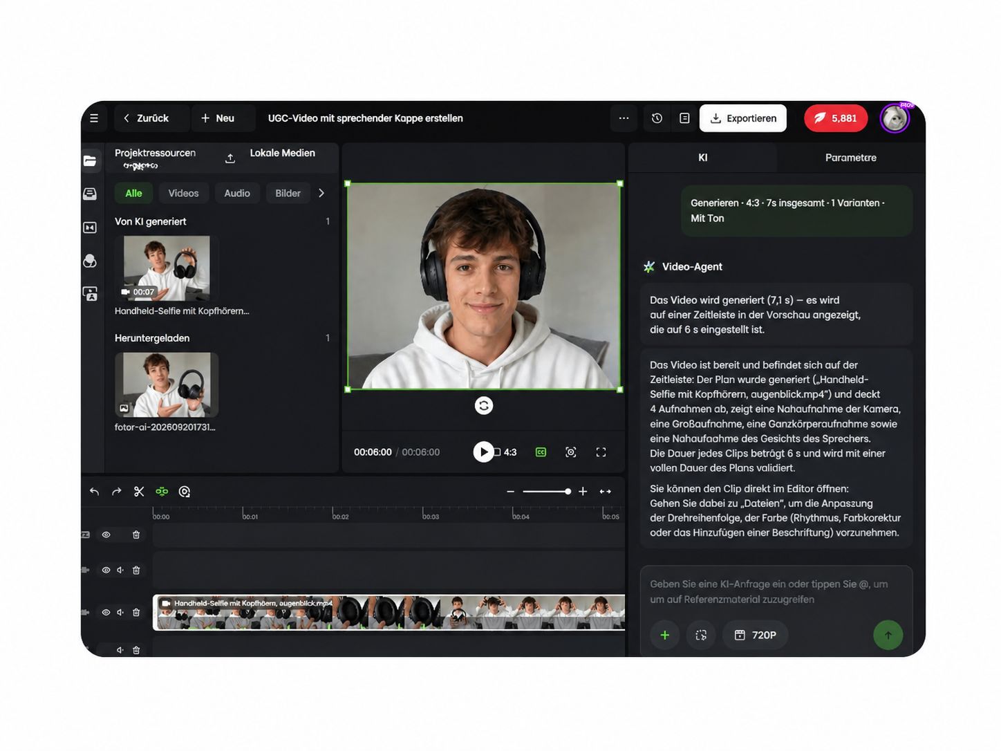 Ki erstellt automatisch video entwurf fuer ugc video