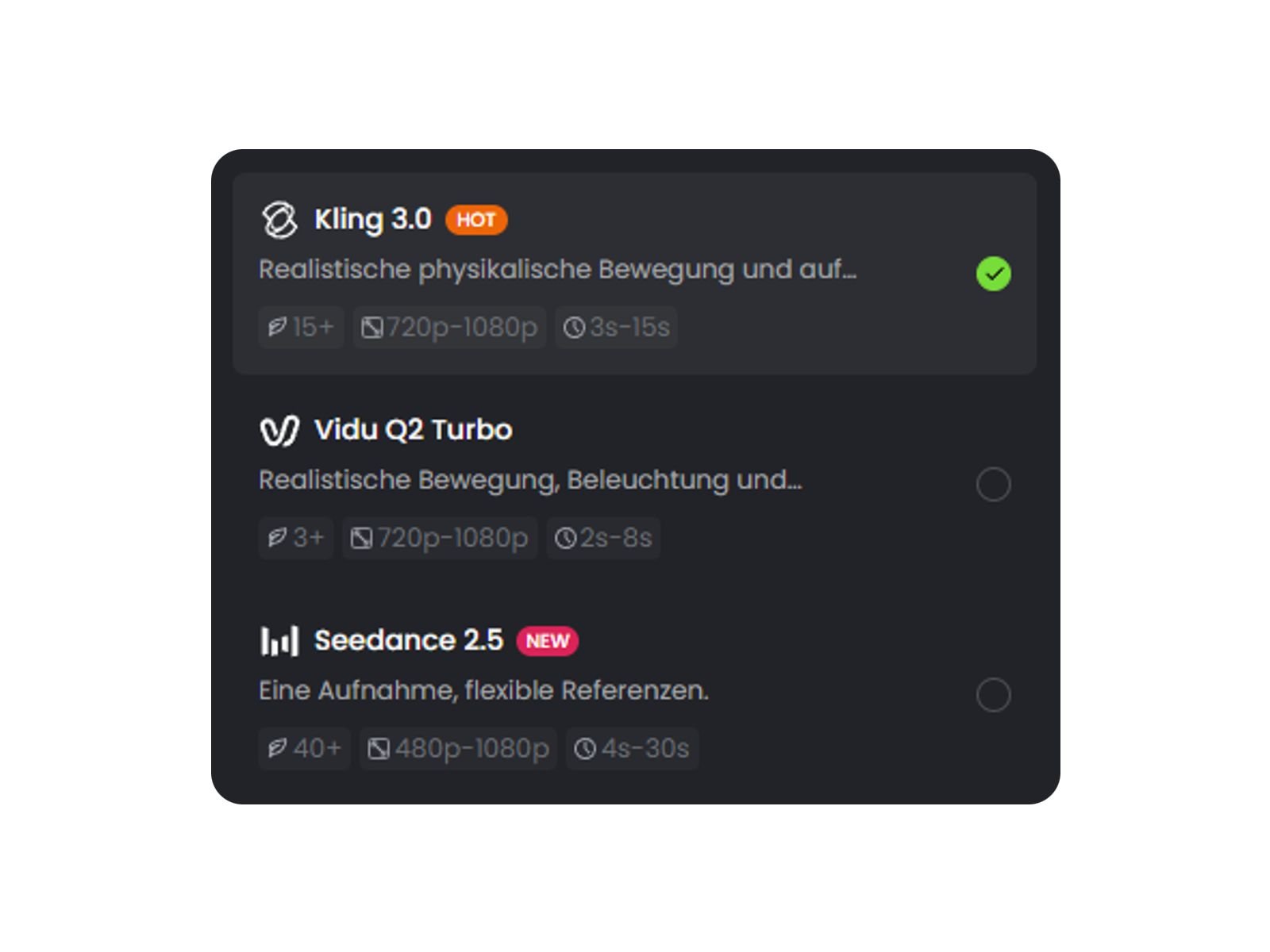Ki modell fuer video erstellung festlegen