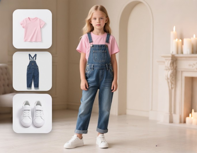 Kid model safe clothing