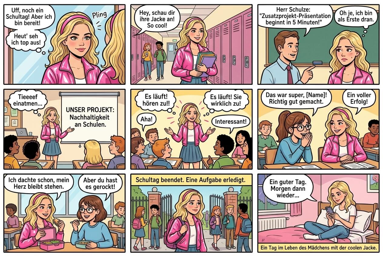 Konsistenter charakter in dem comic