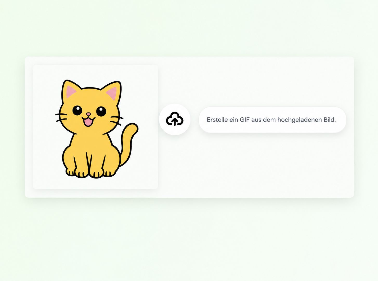 Lade dein bild in den ki gif generator von fotor hoch oder beschreibe deine idee von einem gif