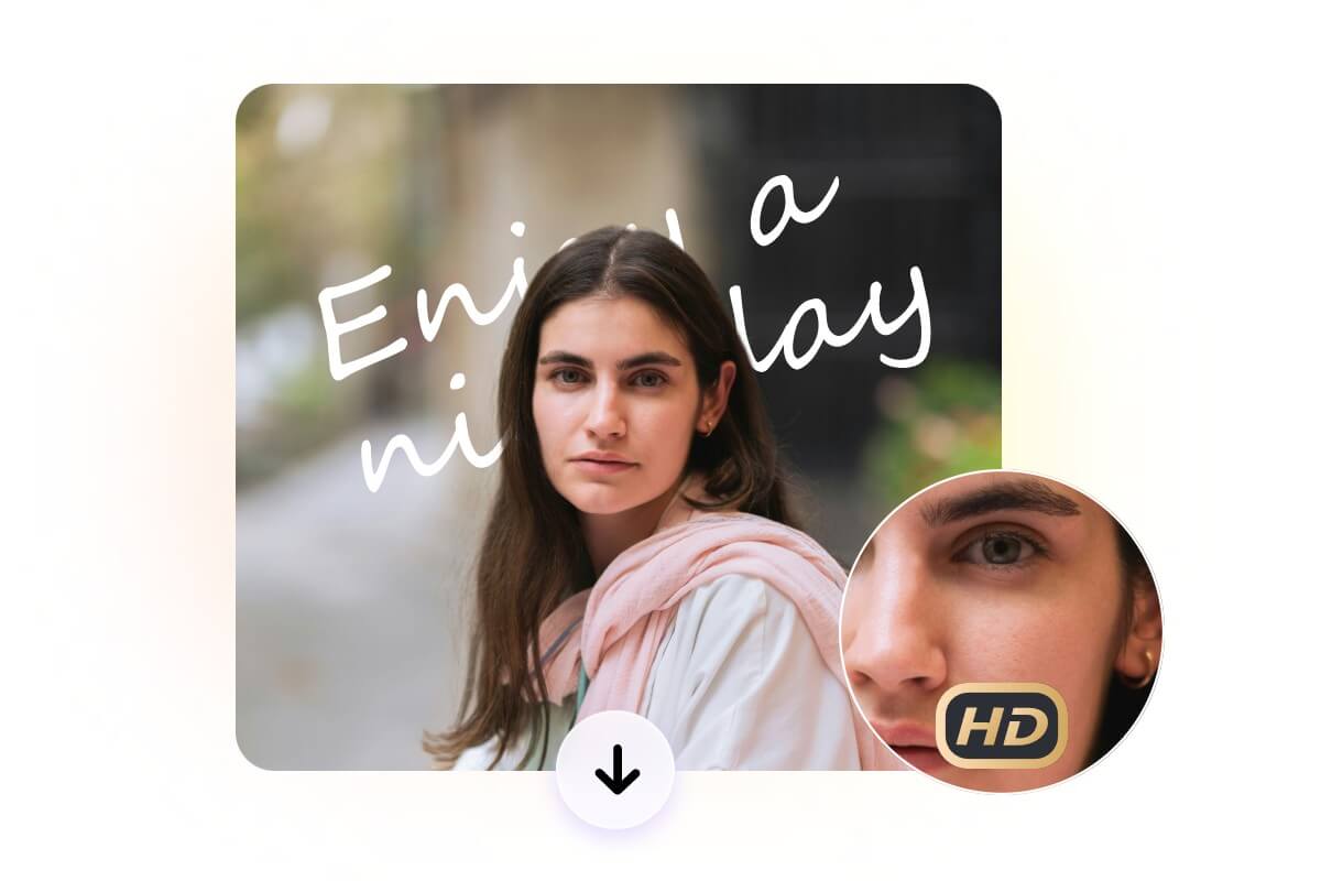 Maintain your image in hd with our text behind image tool