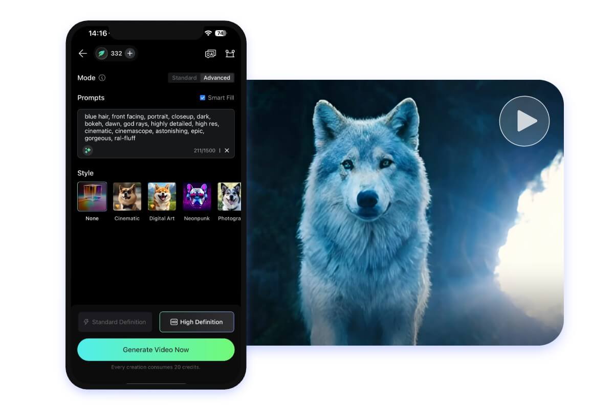 Make AI videos on phone easily using Fotor AI video app