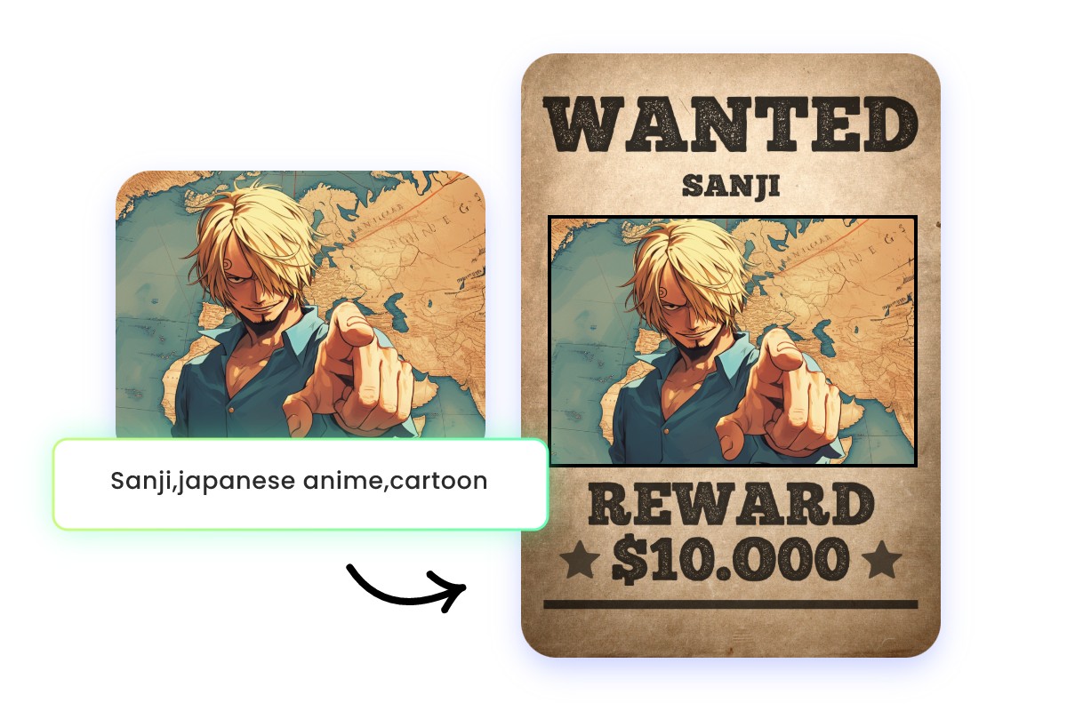 Make a one piece style poster