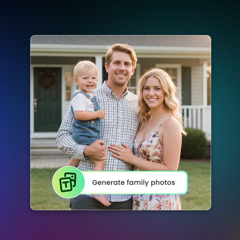 Générateur de portraits de famille IA sans studio