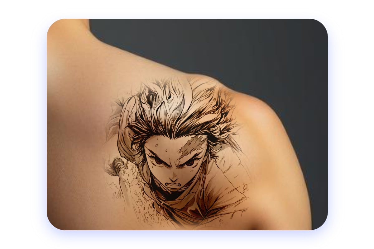 Make demon slayer tattoo