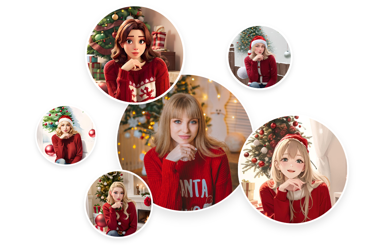 Make Unique Christmas Profile Pictures Online for Free | Fotor