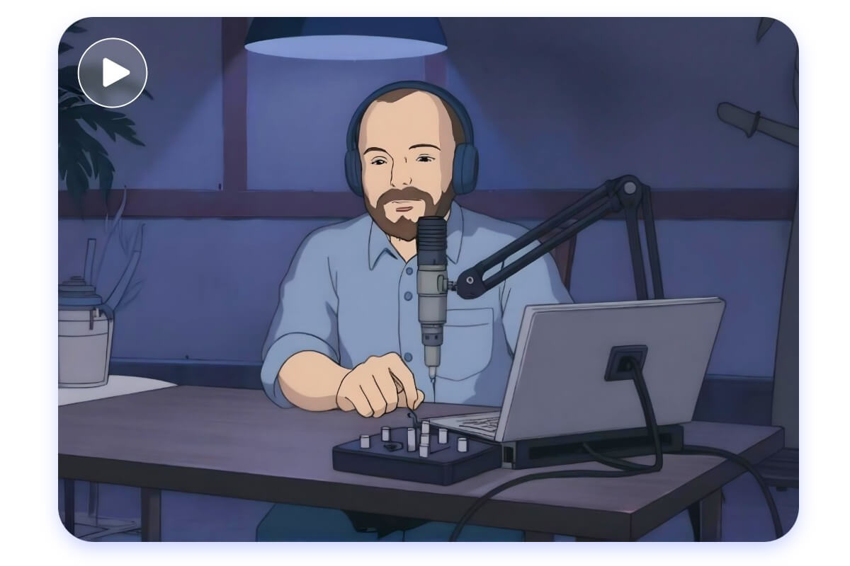 Make ghibli podcast video