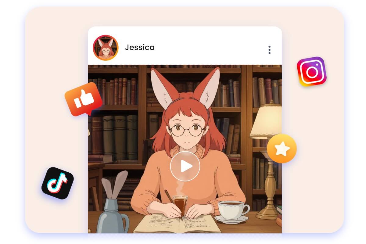 Make ghibli social media post