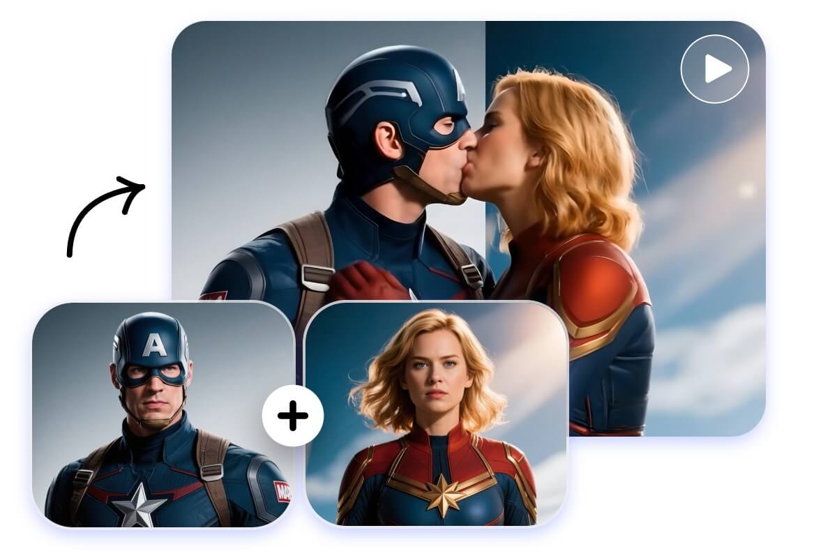 有名キャラクターのいたずらディープキス動画