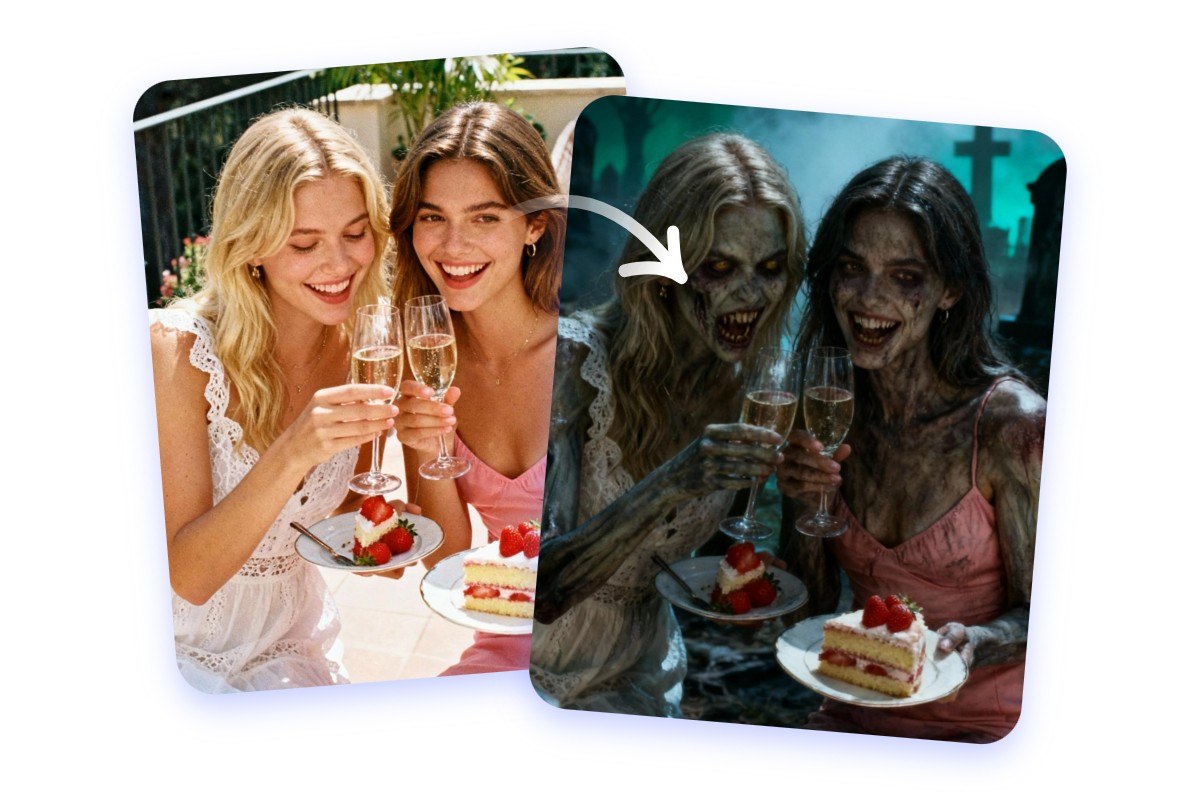 Créer une photo de groupe de zombies