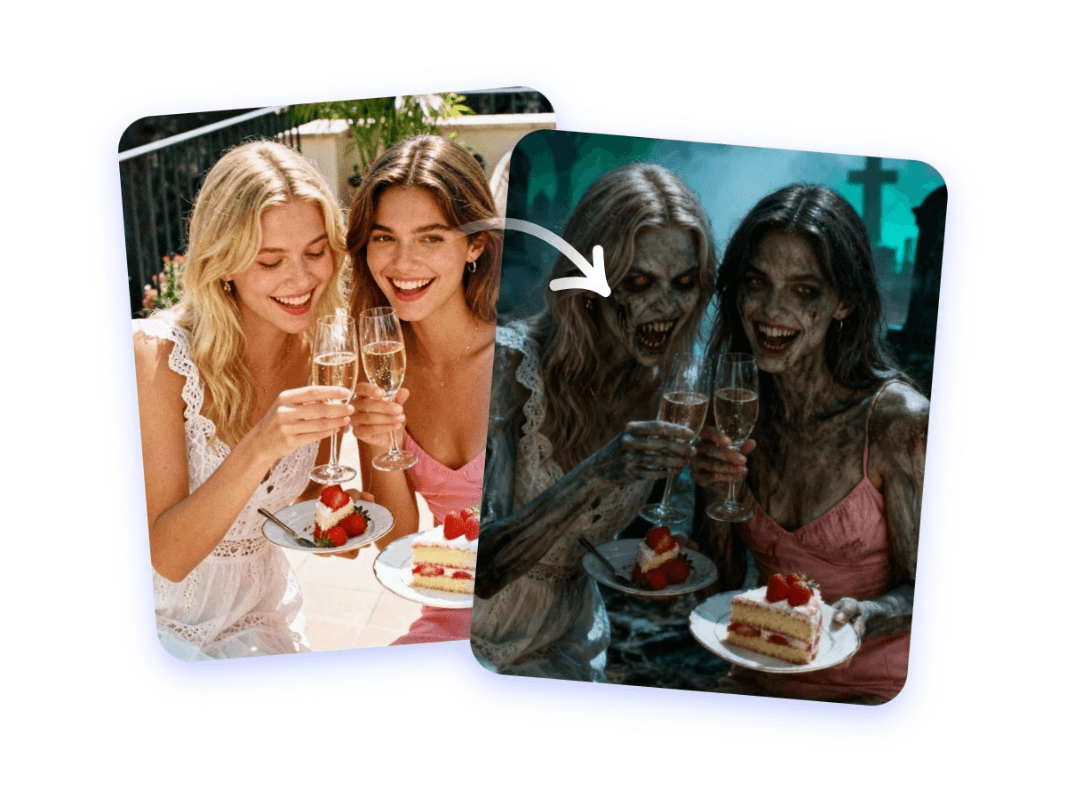 Make zombie group photo
