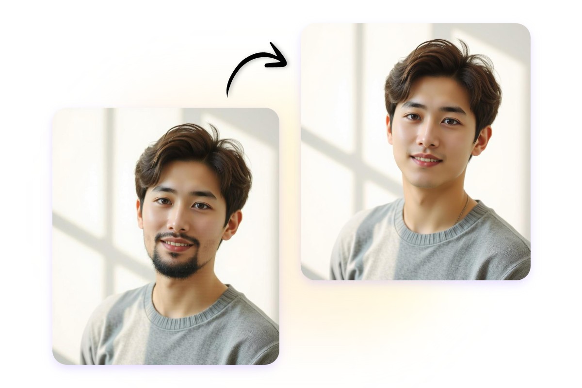 スマホで簡単-写真のヒゲを自然に削除できるオンラインアプリ