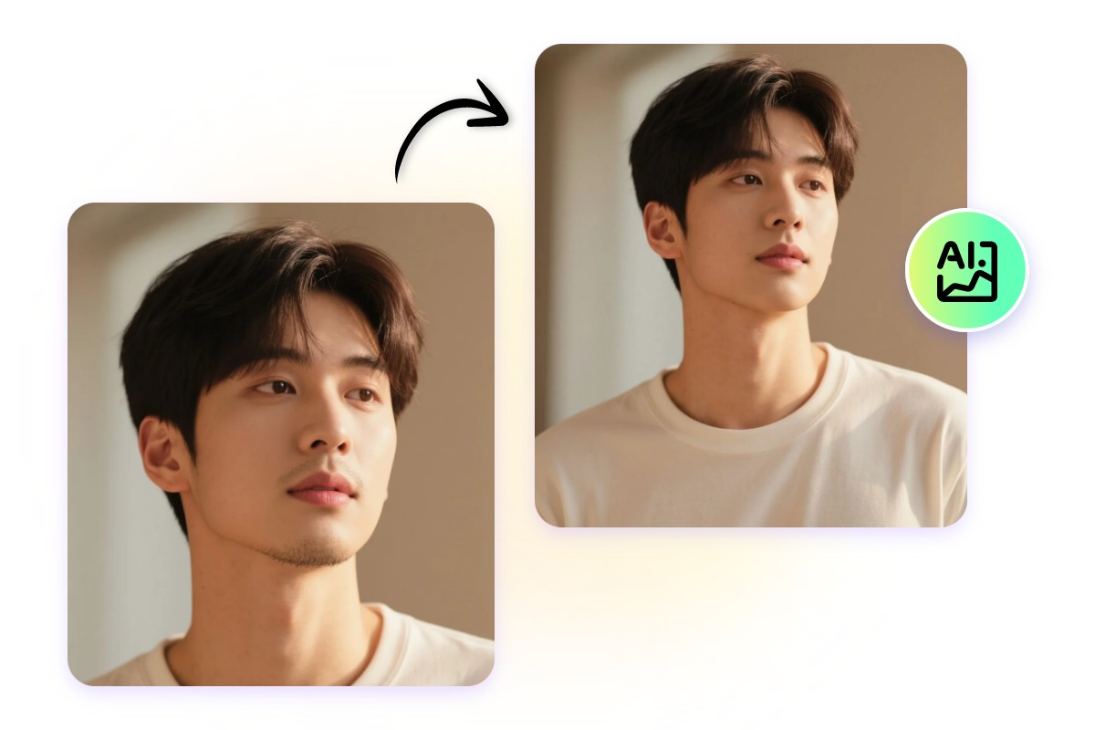 写真に写った青髭も自然に除去