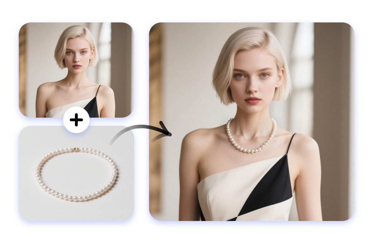 One click accessories and clothing embedding