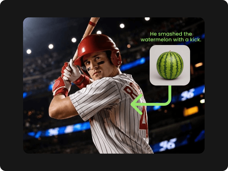 Overlay a reference image and text annotation