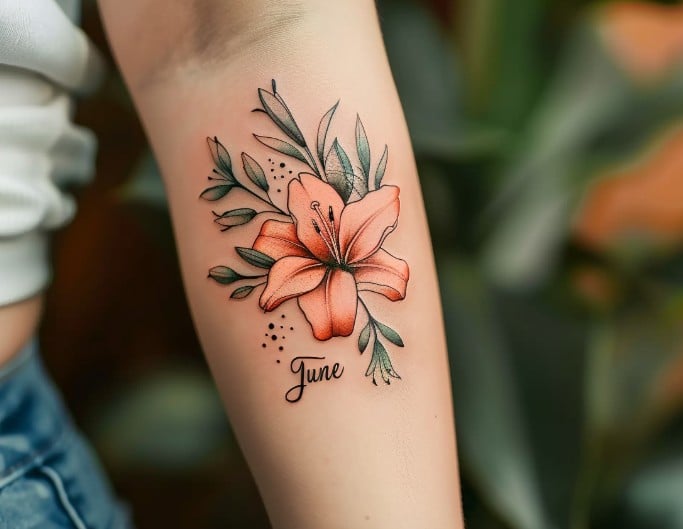 Own birth flower tattoos