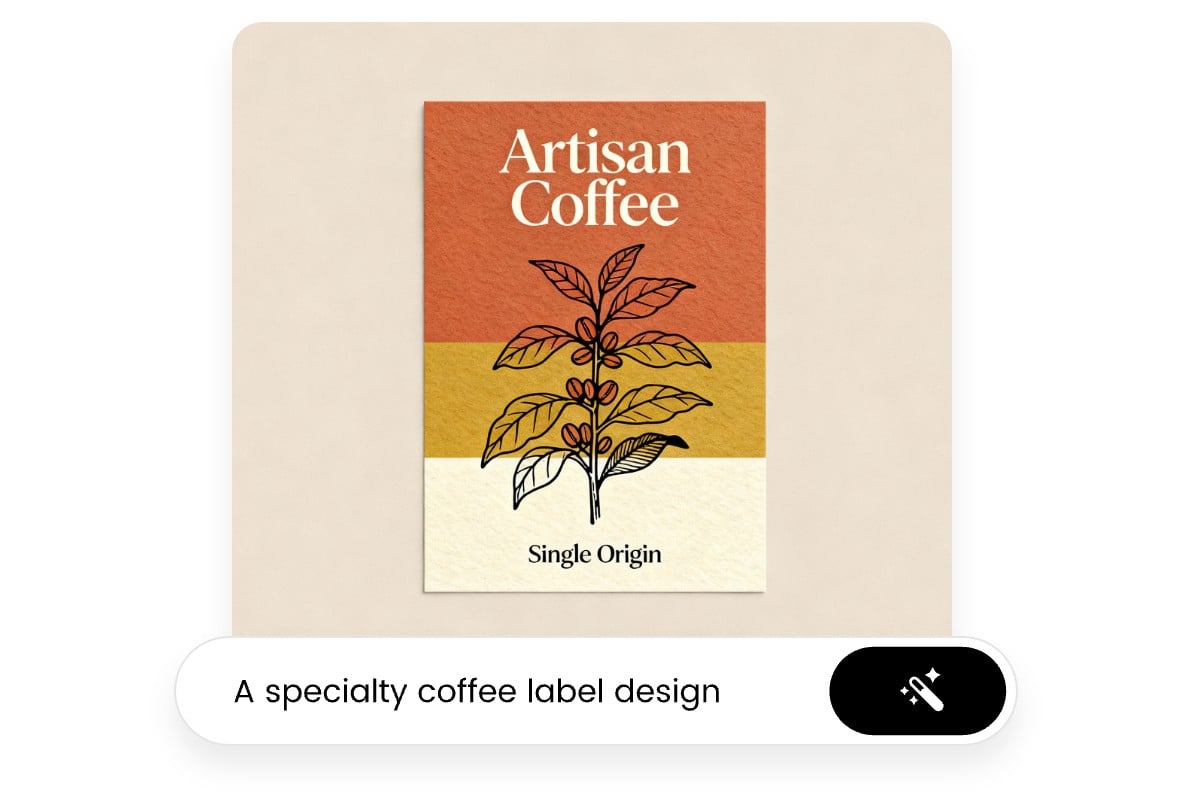 Generate a ai label design for food with fotor