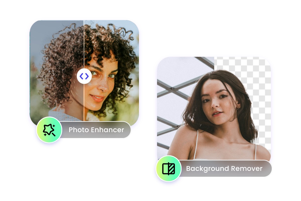 Améliorer en ligne vos images de profil avec notre améliorateur d'image et effaceur de fond