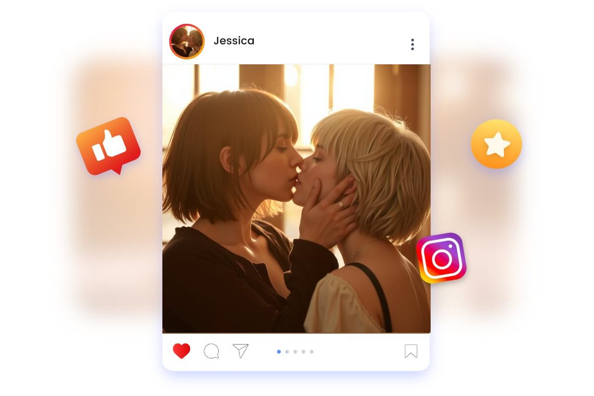 面白いAIキス動画を投稿・共有