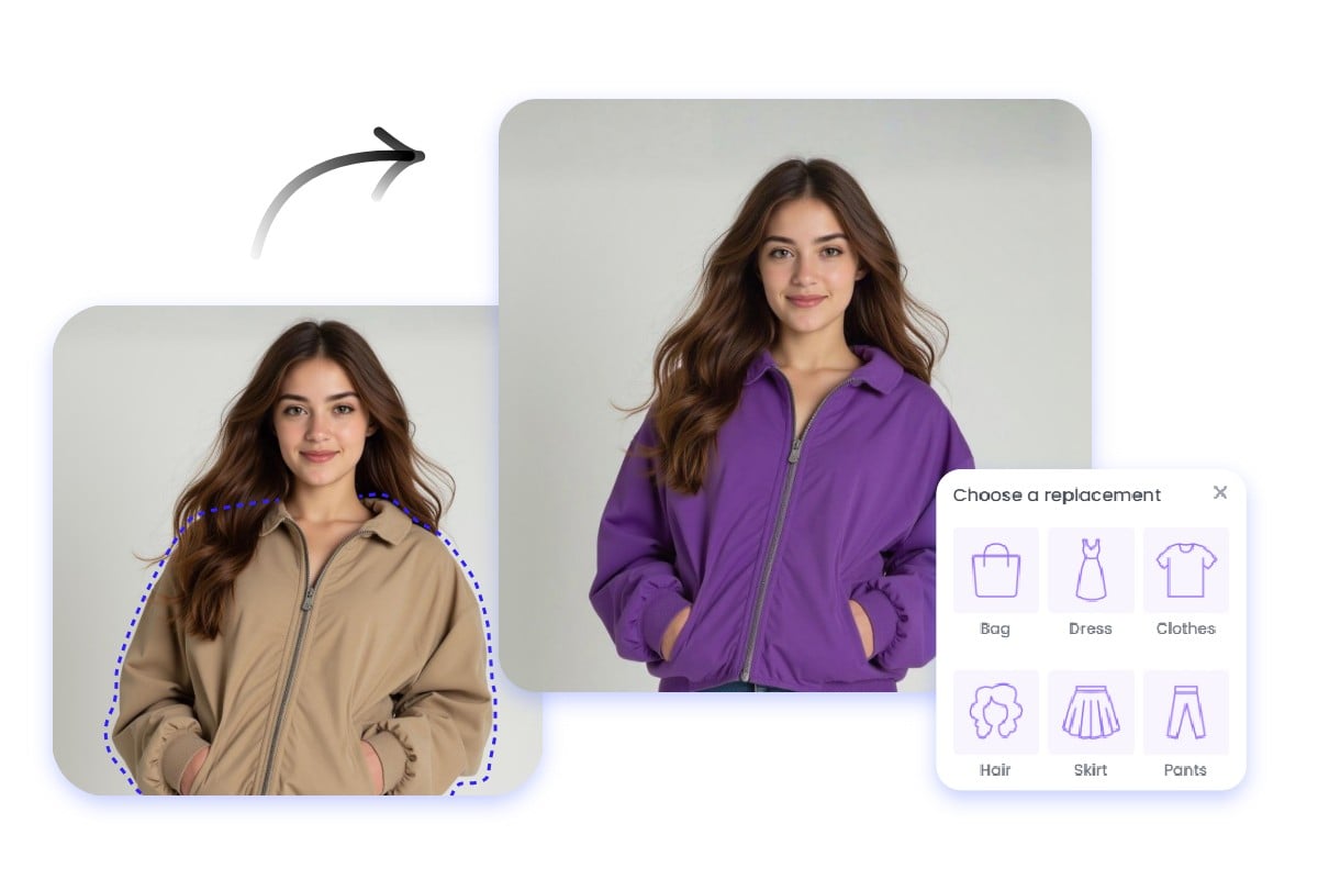 Precise select and recolor objects
