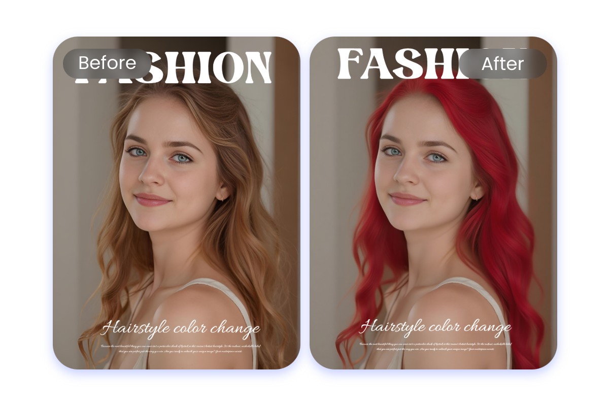 Preview hairstyles and beauty looks