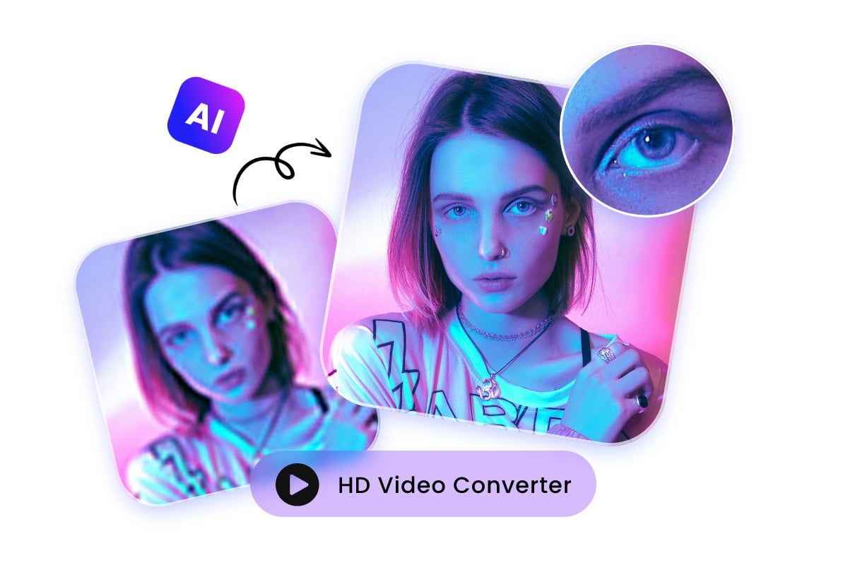 Quick and easy AI HD video converter without quality loss