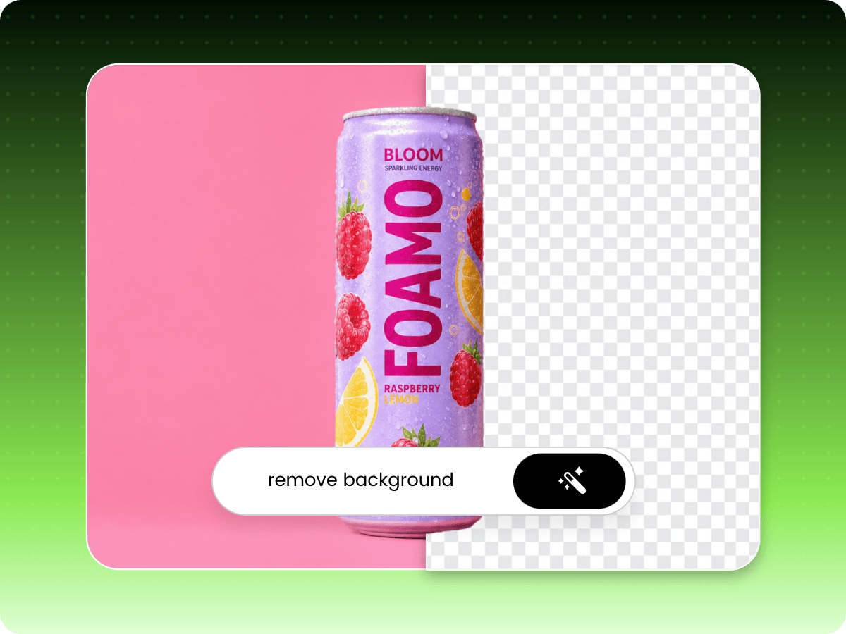 Remove background from the beverage image