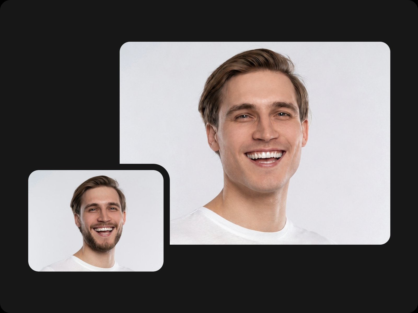 Remove beard from a photo of a white man