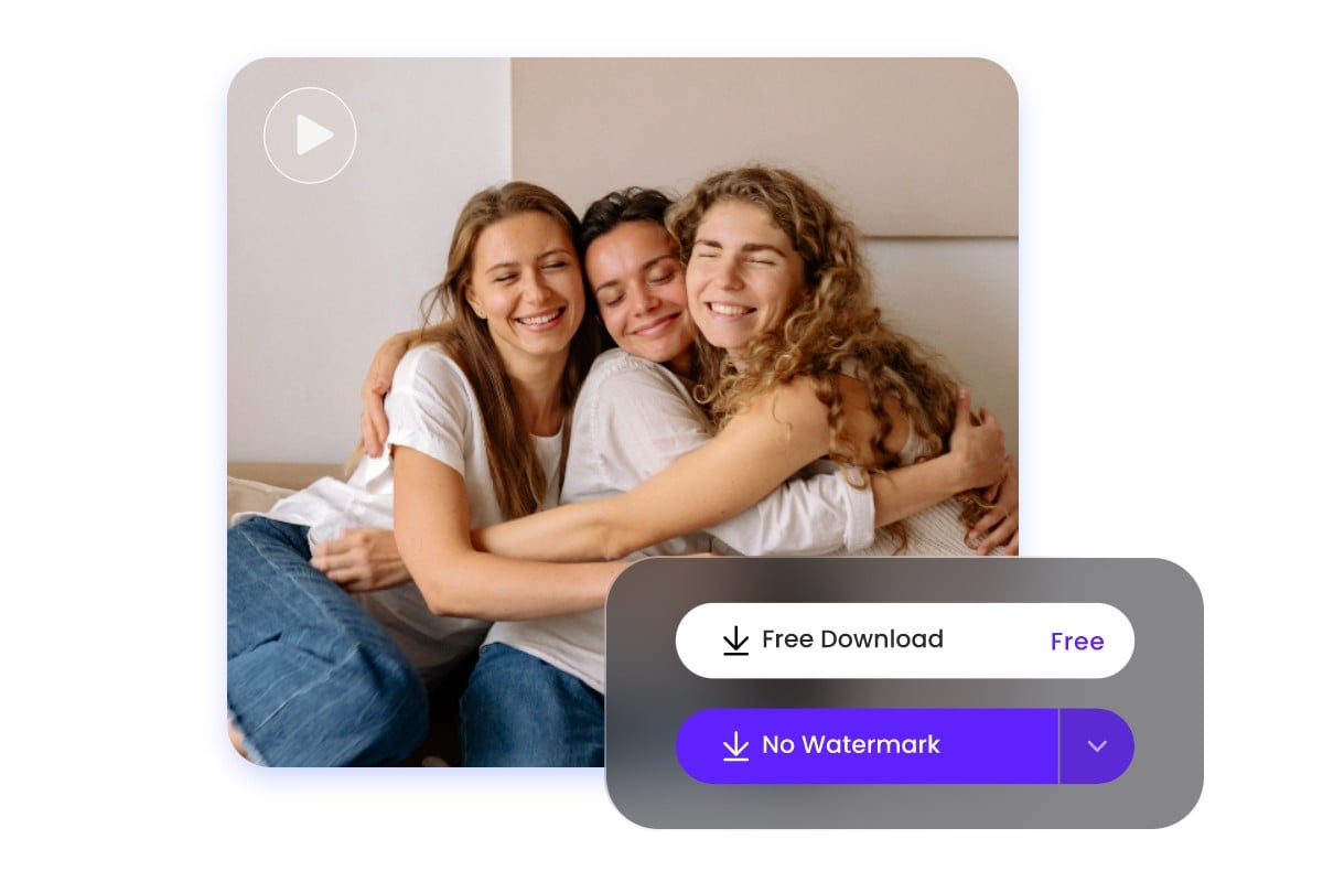 Remove emojis from a video of three female besties for free