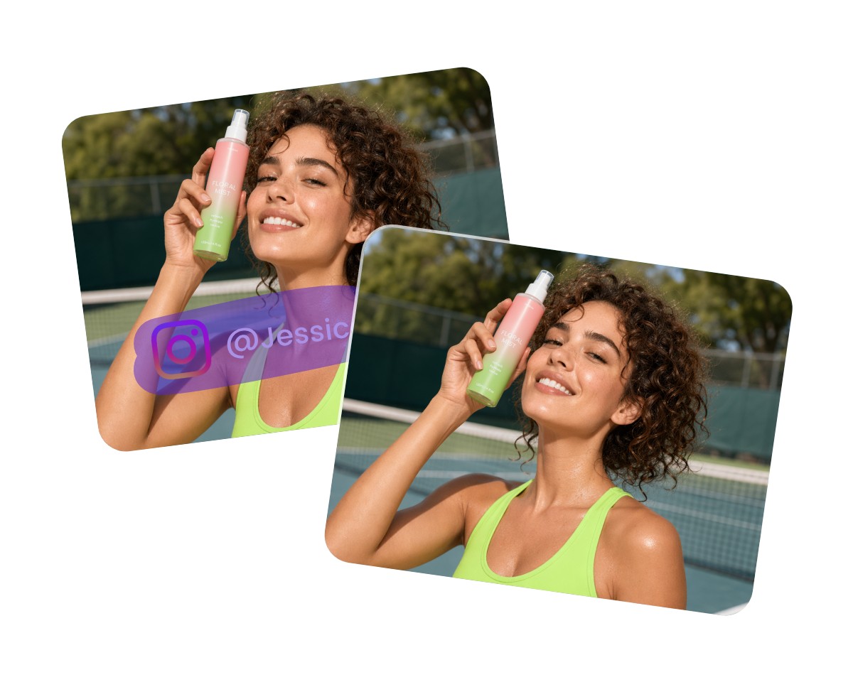 Remove ig logo from a skincare product video