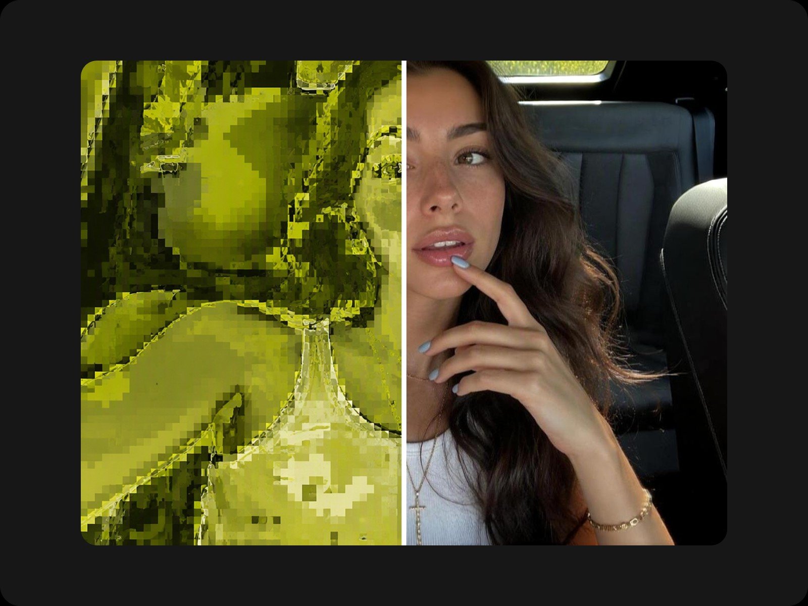 Remove matcha filter from a female portrait photo
