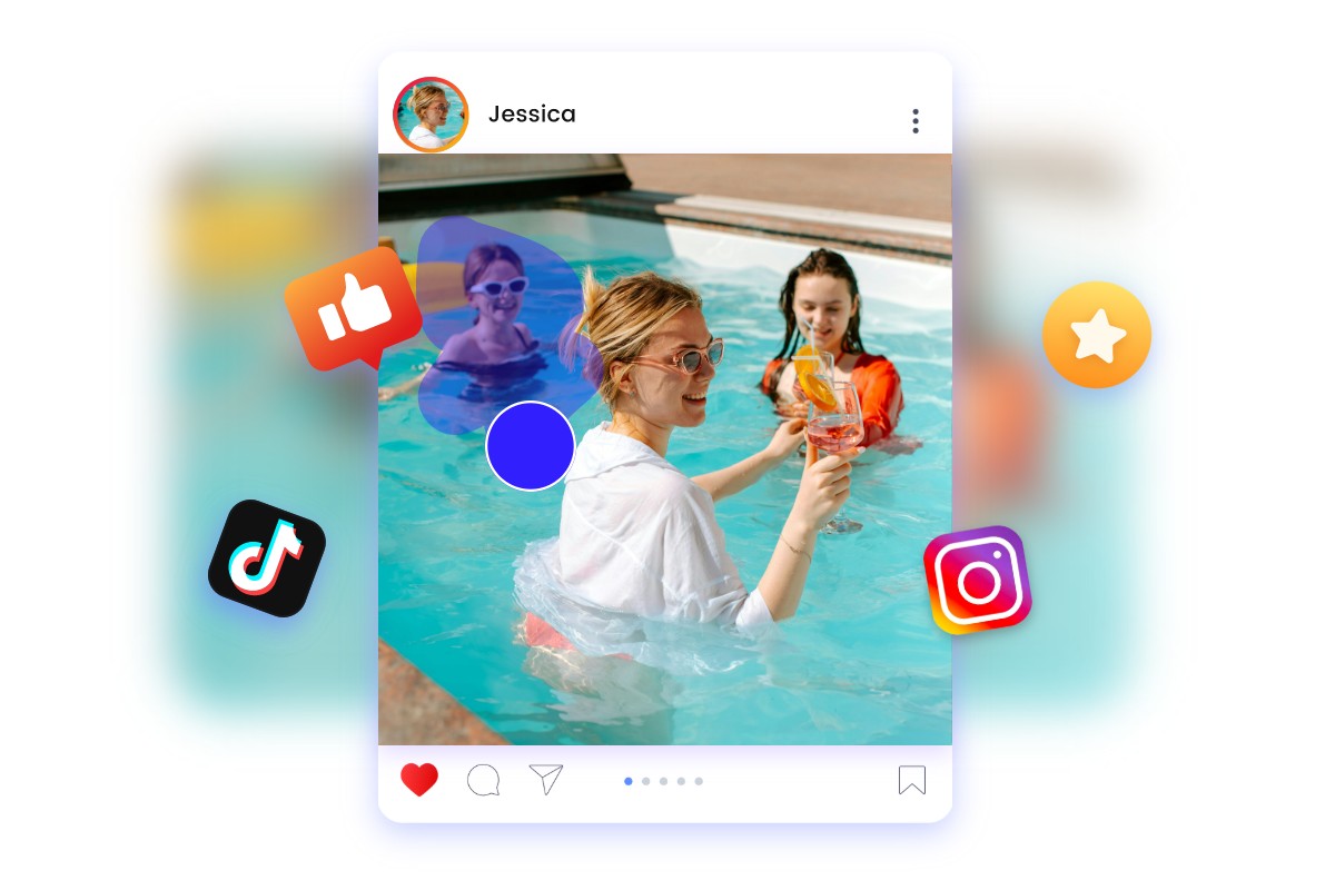 Remove unwanted person for social media posts