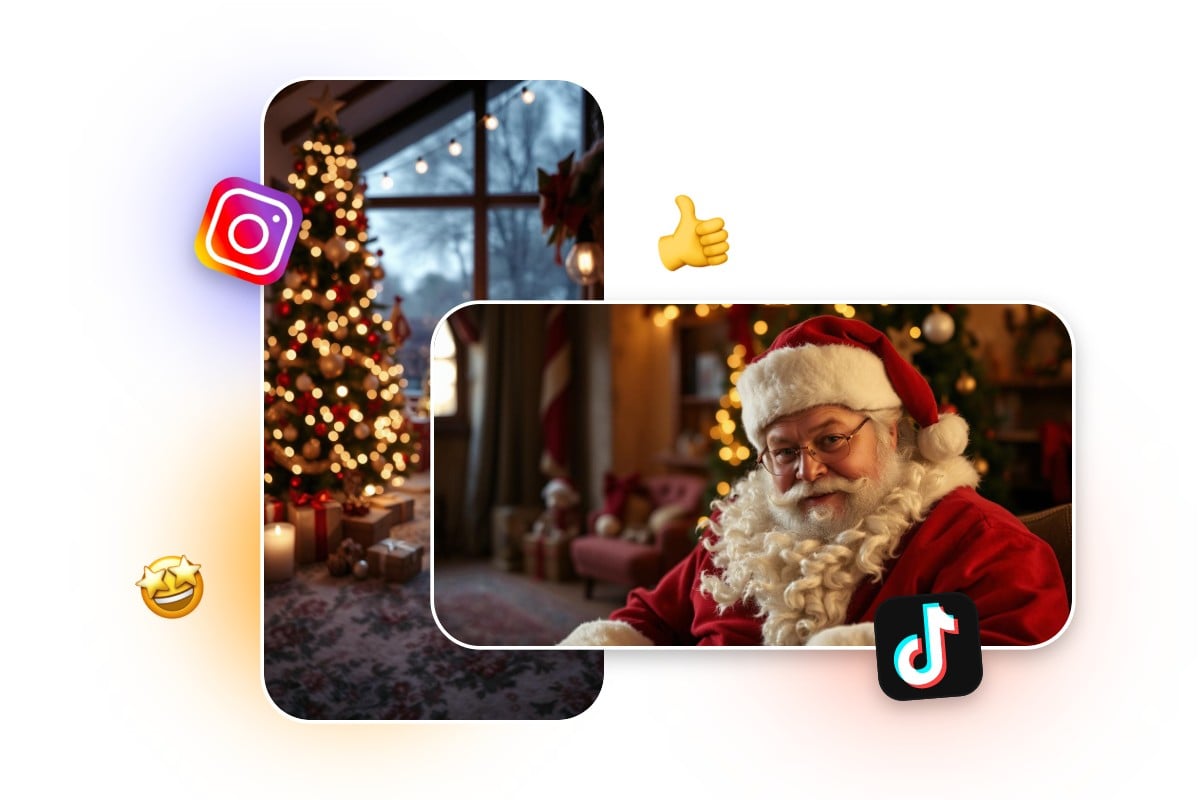 Resize ai santa video with fotor online tools