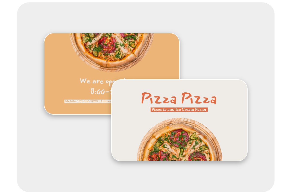 Restaurant business card templates