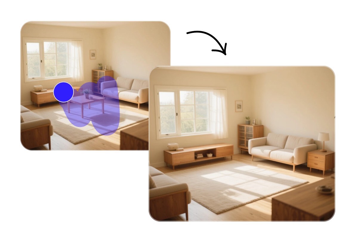 部屋の不要なものをワンクリックで消去