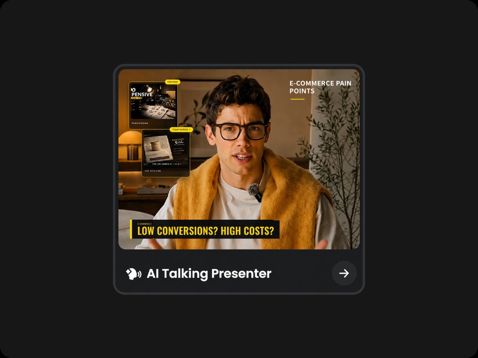 Select the ai talking head video preset on fotor home page
