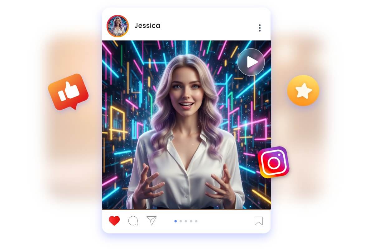 Partager une vidéo d'influenceur IA sur les réseaux sociaux