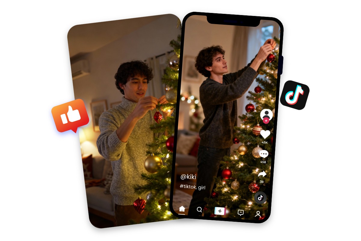 Share short festive clips on social media