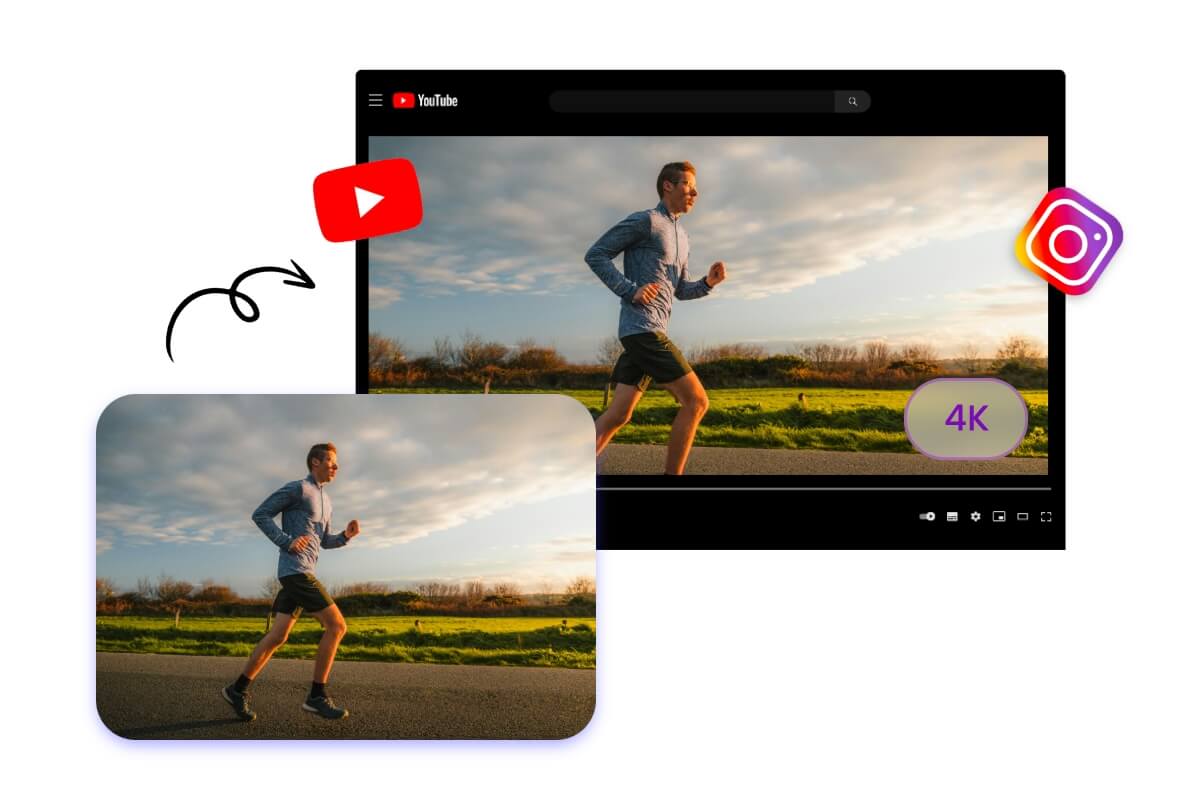 YouTubeで走っている男のAIアップスケーリング動画を共有
