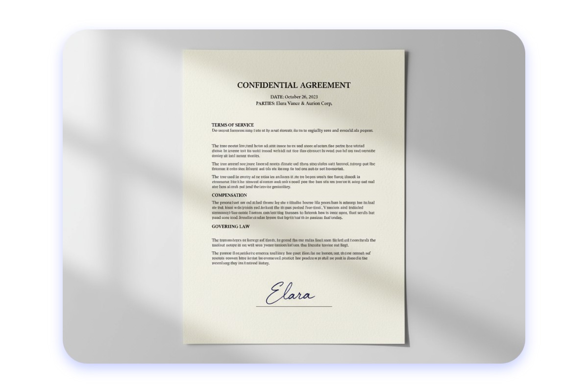 Sign documents and forms