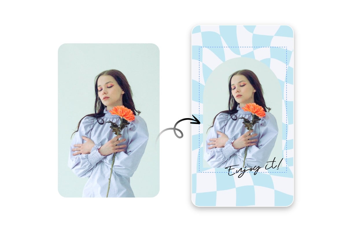 Simple wallpaper creation in fotor wallpaper template