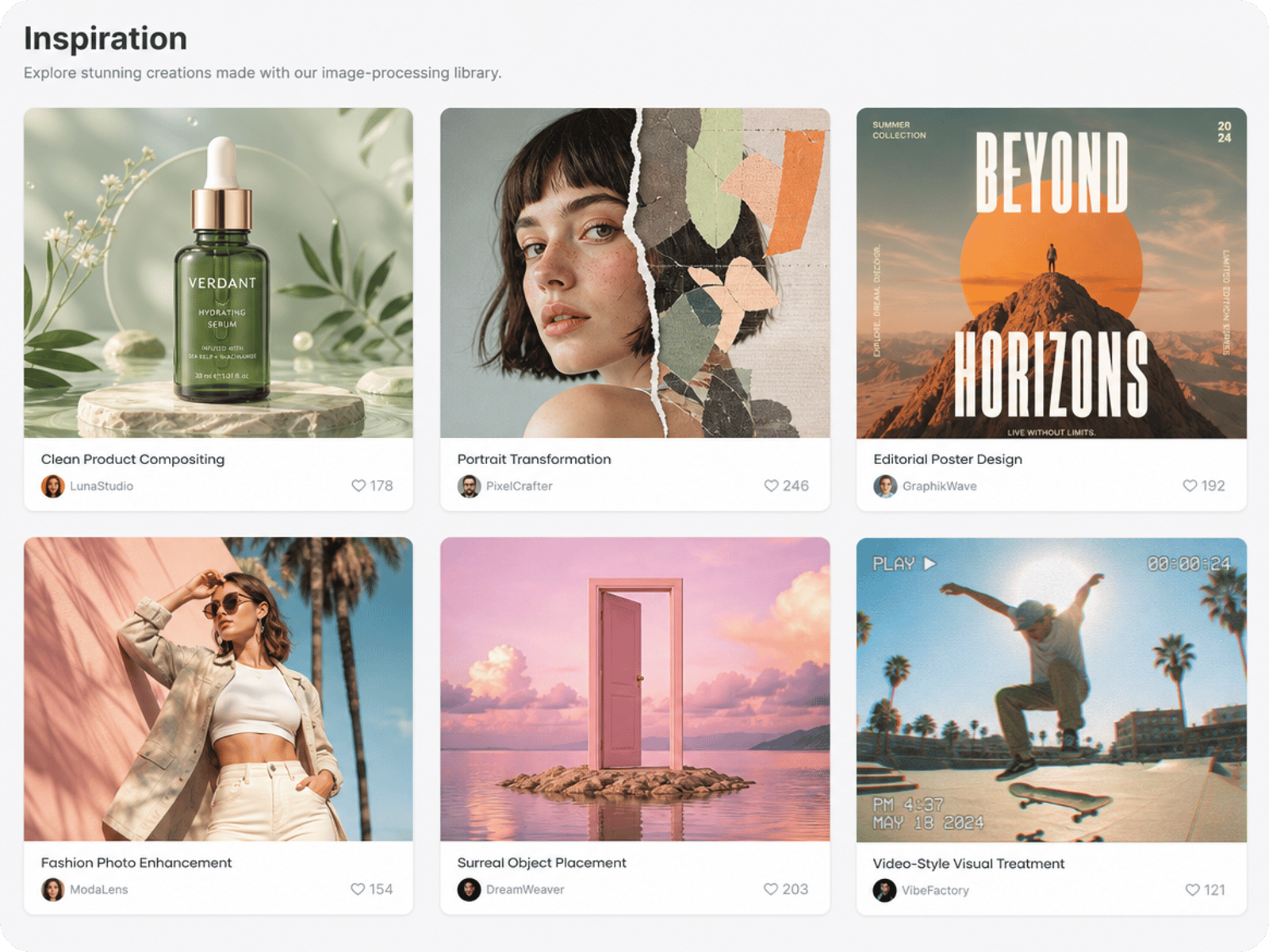 Six edited pictures to show fotor has a full suite of photo editing tools