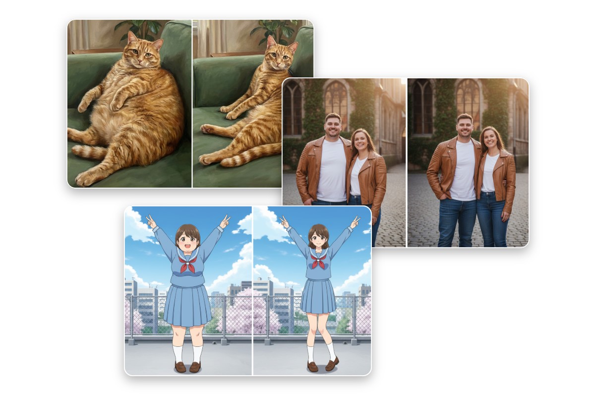 Slim a group pet and anime photo