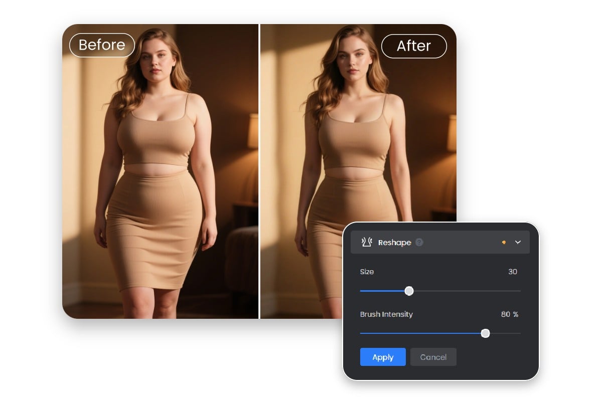 Slim the full body of a fat lady