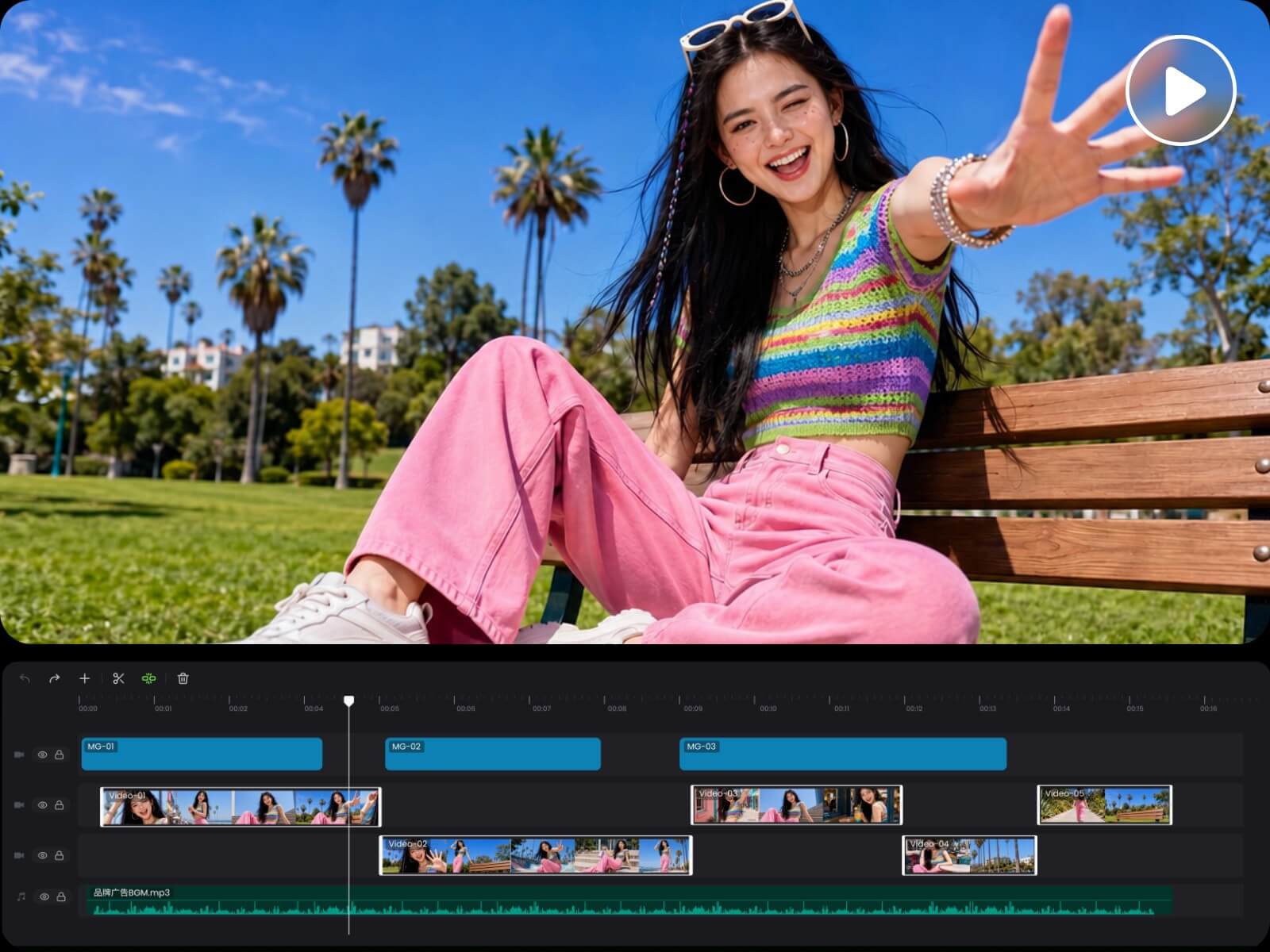 Smartly edit an ai generated article to video