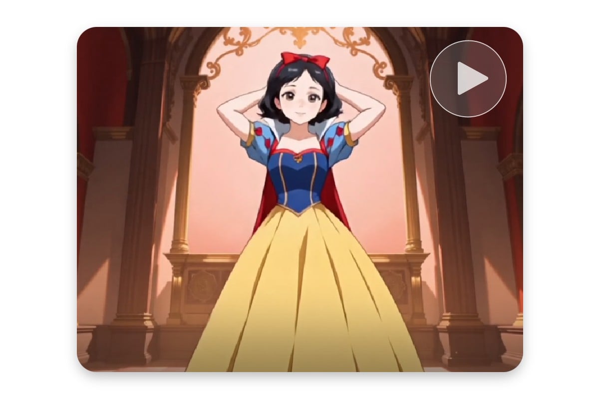 Snow white sway dance effect